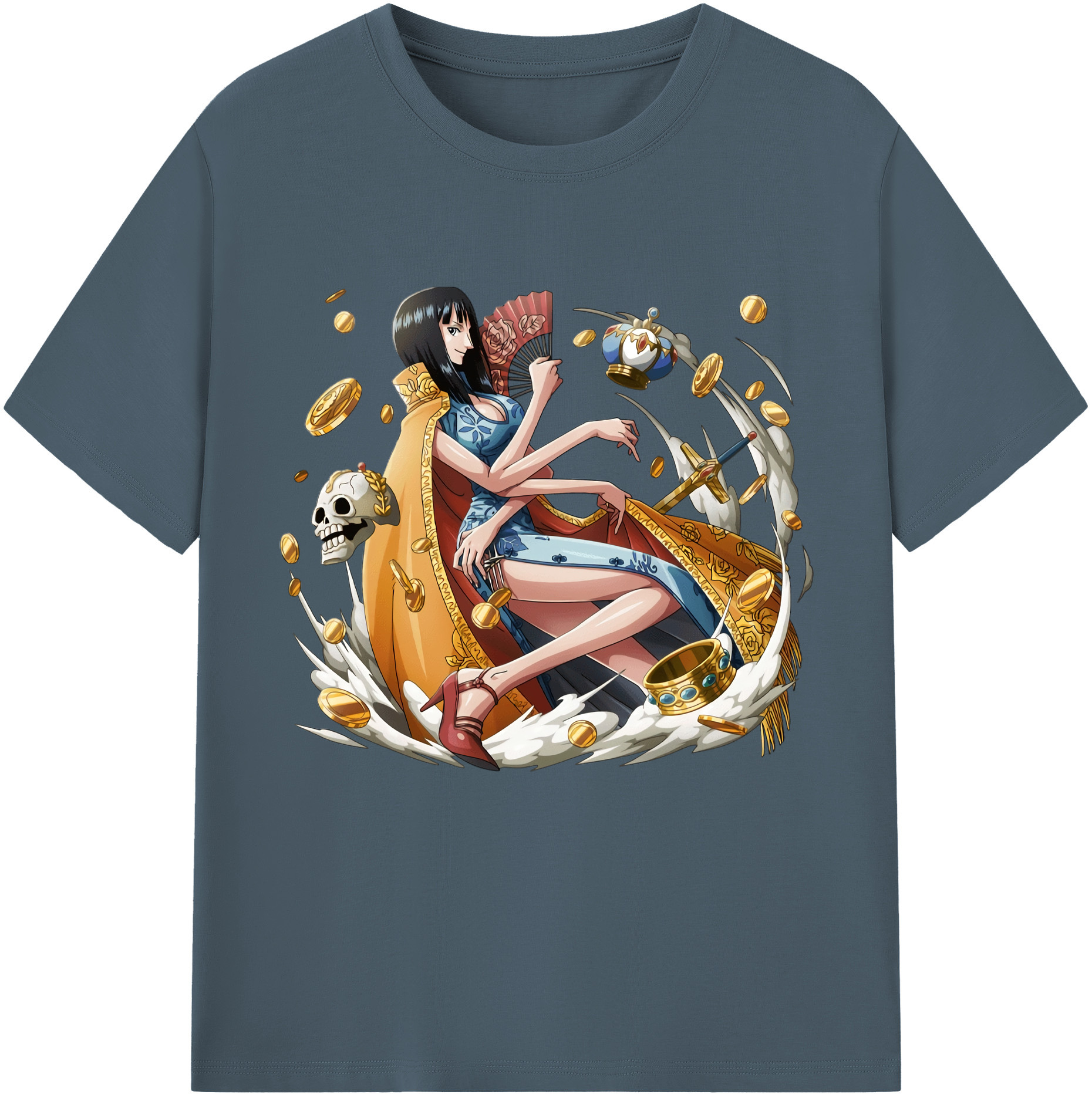 ワンピース ニコ・ロビン ONE PIECE Nico Robin 綿100％半袖Tシャツ（フロントプリント）